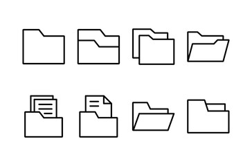Leinwandbilder - Folder Icon vector isolated on white background. Folder and documents Icon. icon archive