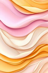 Poster - Abstract Wave Patterns in Warm Pastel Tones for Creative Background Design