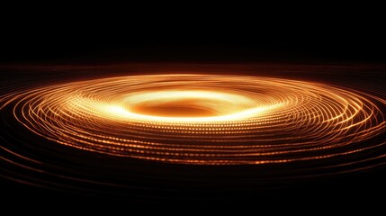 Poster - A captivating image of a superfluid vortex with spiraling light lines in a dark field, visually representing the fascinating concept of frictionless particle flow