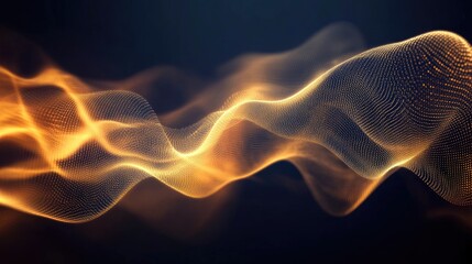 Aufkleber - A dynamic abstract waveform with oceanic light patterns, creating reflective ripples that resemble the endless flow of water in a serene composition
