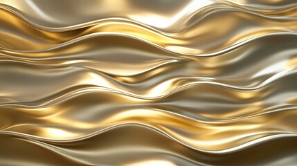 Poster - A fluid abstract pattern resembling ocean waves, with light reflecting and rippling across the surface in a mesmerizing, rhythmic design