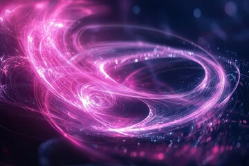 Poster - Abstract swirling pink and purple light energy flow