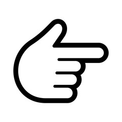 Fototapete - Hand click in line style icon. Click here, Hand clicking, finger, Touch screen, pointer, cursor, gesture, mouse press push PNG symbol. Hand touch signs vector illustration for apps and website