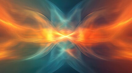 Poster - Abstract waveform with oceanic light reflections and rippling waves, creating a soothing visual of gentle movement and natural harmony