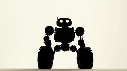 Poster - Silhouette of a powerful robotic rover design