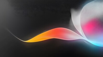 Poster - Abstract colorful wave design on dark background.
