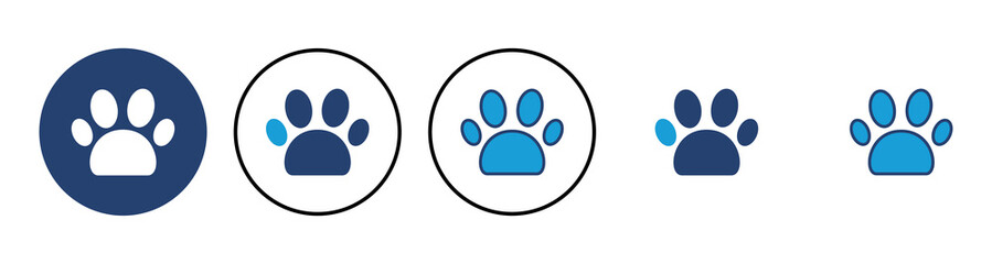 Wall Mural - Paw icon vector. paw print icon vector. dog or cat paw