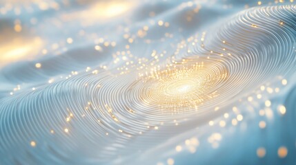 Poster - Abstract swirling light and particle design.