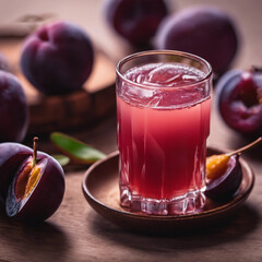 Wall Mural - Plum Juice Drink