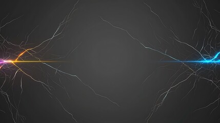 Poster - Abstract glowing lines connecting, dark background.