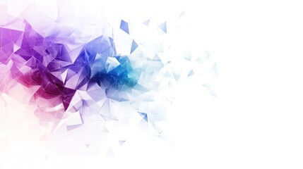 Poster - Abstract colorful geometric shapes, low poly design, white background.