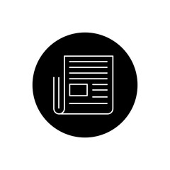 Poster - Newspaper vector icon, simple flat trendy style illustration for web and app..eps