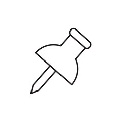 Poster - Push pin vector icon. vector  Thumbtack linear illustration for web and app..eps