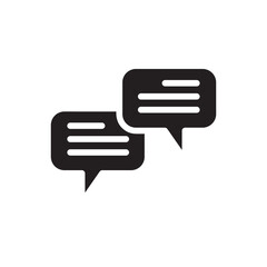 Poster - Speech bubbles vector flat black simple trendy style illustration for web and app..eps