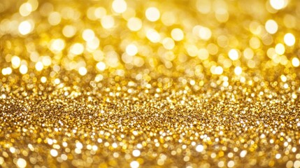 Poster - Sparkling golden glitter bokeh background texture.