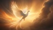 © Pattypatt - A beautiful white dove soaring in golden light.