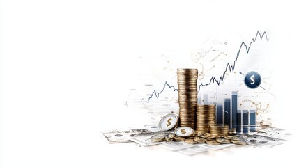 Aufkleber - Low cost business growth strategies financial insights infographic display economic environment professional viewpoint
