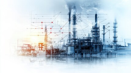 Poster - Supply chain management flowchart in industrial environment detailed overview of processes and operations