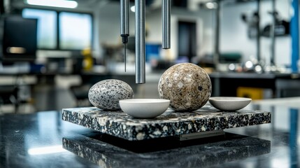 Poster - Testing material strength ceramics and rocks in a laboratory environment science concept high-detail imagery