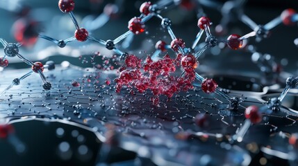 Aufkleber - Innovative nanomaterials manufacturing laboratory insights and scientific visualization in a high-tech environment