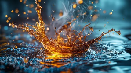 Poster - Exploring nanomaterials high-resolution dynamic water splash action in a scientific laboratory setting