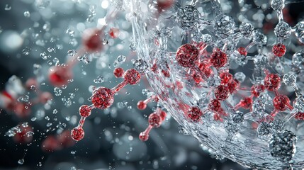 Leinwandbilder - Exploring polymers and their strengths in material science laboratory environment scientific visualization abstract viewpoint