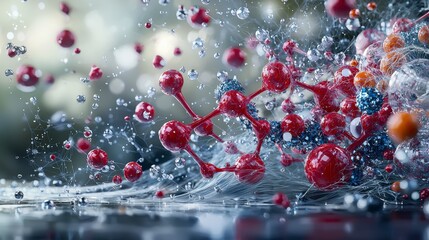 Aufkleber - Innovative breakthroughs in polymer science 3d visualization in modern material technology laboratories