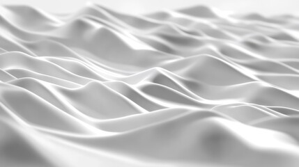 Poster - abstract white wavy surface texture.