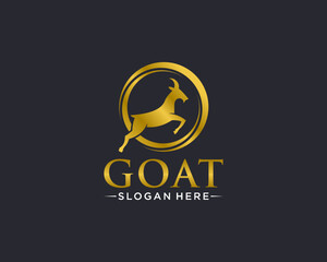 Sticker - Golden goat logo