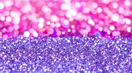 Sticker - Pink and purple glitter bokeh background.