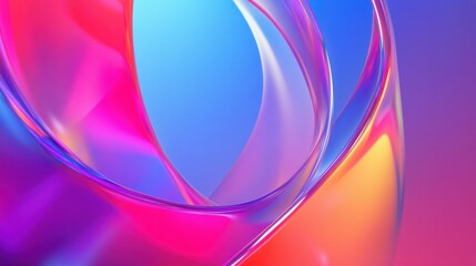 Wall Mural - Abstract colorful fluid shapes with vibrant gradients