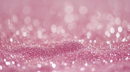 Sticker - Pink glitter bokeh background.