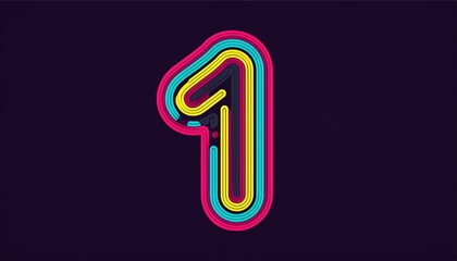Poster - A colorful, stylized number 