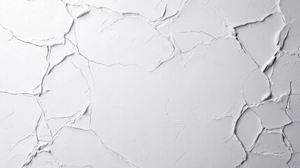 Wall Mural - Textured white cracked wall surface