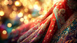 © Oleksandr - An extravagant Bollywood costume with rich fabrics and intricate embroidery, set against a backdrop of colorful lights, celebrating the vibrancy of Indian festivals.