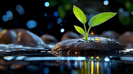 Poster - Innovative Research for Sustainable Development, highlighting groundbreaking solutions for environmental challenges through collaborative efforts and technology.