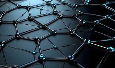Poster - Web of Relationships, an intricate network showcasing diverse business contacts and interactions, highlighting collaboration and professional growth.