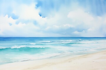 Wall Mural - beach background outdoors painting horizon.