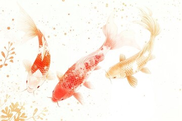 Wall Mural - Koi fish swimming koi animal carp.