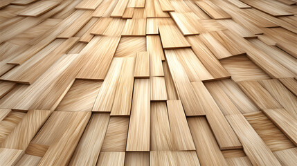 Poster - A close-up view of interlocking wooden planks, showcasing a textured, natural finish that highlights the beauty of the wood grain