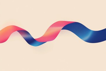 Poster - abstract ribbon design with vibrant colors