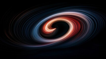 Abstract Glowing Swirl  Dark Background  Light Trails  Motion  Energy  Chaos