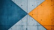 © MakoPoko - Vibrant Rustic Blue and Orange Abstract Concrete Texture with Steel and Rust Accents
