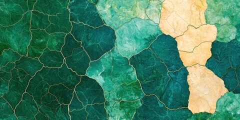 Poster - Abstract green and yellow textured background nature graphic design digital art aerial view colorful patterns