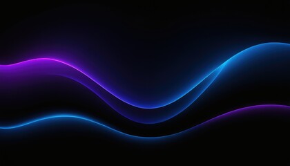 Poster - Abstract background with pink and purple flowing lines design
2