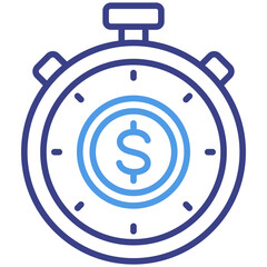 Sticker - Time Is Money Icon