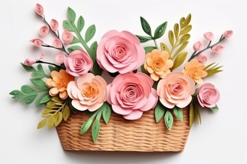 Wall Mural - Flower basket plant craft.