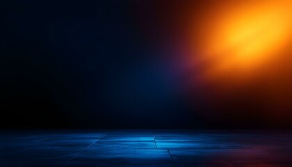 Leinwandbilder - Abstract black gradient background modern luxury studio dark background. Abstract luxury gradient background featuring smooth dark orange with a black vignette, ideal for a studio banner design