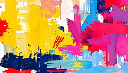 Leinwandbilder - An abstract background featuring a painterly texture created with bold, dynamic brushstrokes