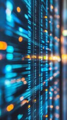 Poster - this visually striking image features vibrant data clusters and abstract effects, ideal for technolo